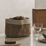 Ferm LIVING Bavlněný košík Ito Round Natural/Straw, béžová barva, textil