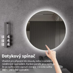 CERANO - Koupelnové LED zrcadlo Specchio - Ø 60 CER-429241