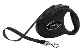 Flexi Leather M pásek 5m černá kůže / Vodítko (FX-18712)