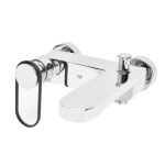 Vanová baterie SAT Fusion bez sprchového setu 150 mm páka kulatá černá SATBSFU222KPC SATBSFU222KPC