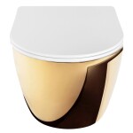 REA - Závěsná WC mísa Carlo Mini Tornado NFQ GOLD WHITE REA-C6006