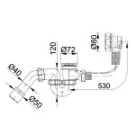 HOPA - Automatický vanový sifon s přepadem STY-536-A - Barva - Chrom OLPSTY536AK