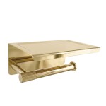 REA - Držák na toaletní papír s poličkou 6613 Modern Gold REA-89053
