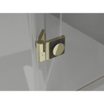 MEXEN/S - Mist H T sprchový kout dveře křídlové levá 85 x 100, transparent, zlato 8A5T-085-100-50-00-L