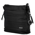 Trendy dámská koženková crossbody kabelka Alena, černá
