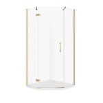 CERSANIT - Sada C305: kout JOTA pětiúhelník levý, zlato 80x80x195 + TAKO SLIM bílá VIR S601-363