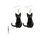 Dovoz Náušnice kočka černá