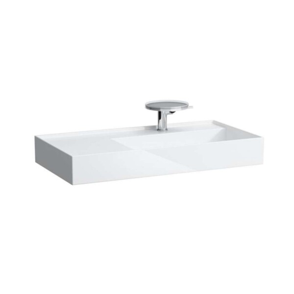 Laufen - Kartell Umyvadlo 90x46 cm, s 1 otvorem pro baterii, SaphirKeramik, bílá H8103390001111