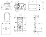 GEBERIT - Duofix Set předstěnové instalace, klozetu a sedátka Ideal Standard Tesi, tlačítka Sigma50, Rimless, SoftClose, alpská bílá SANI11CD3122