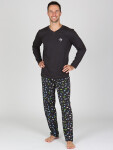 EVONA a.s. Pánské dlouhé pyžamo P LARS s motivem ryb - P LARS L