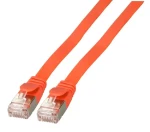 EFB U/FTP Cat6A 3 m červená / Plochý patch kabel / RJ-45 / PVC / 10Gbit/s (K5545RT.3)