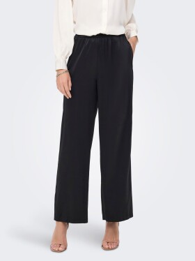 Černé dámské široké saténové kalhoty ONLY Victoria