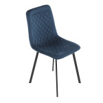 Jídelní židle, modrá, sametová látka, DCL-973 BLUE4