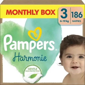 Pampers Harmonie 6-10 kg (186ks) / Pleny / Velikost 3 (6-10 kg) (A860)
