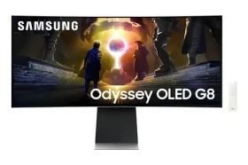 34" Samsung Odyssey OLED G8 S34DG850SU stříbrná / OLED / 3440 x 1440 / 21:9 / 0,03 ms / 175 Hz / 250 cd / HDMI+DP+USB-C (LS34DG850SUXEN)