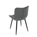 Jídelní židle, šedá, látka, HC-462 GREY2