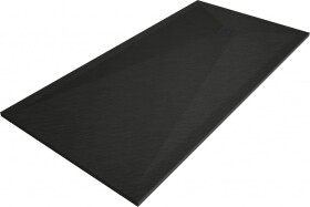 MEXEN/S - Stone+ obdélníková sprchová vanička 200 x 100, černá, mřížka černá 44701020-B