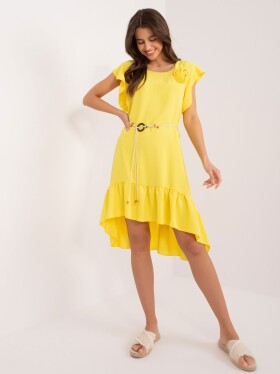 Žluté letní šaty s volány