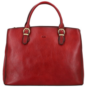 Luxusní dámská kožená kabelka do ruky Katana Faria, vínová