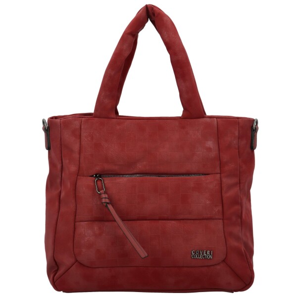 Trendy dámská koženková kabelka do ruky Pelagie, vínová