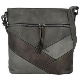 Trendy dámská koženková crossbody kabelka Nicoll, šedá