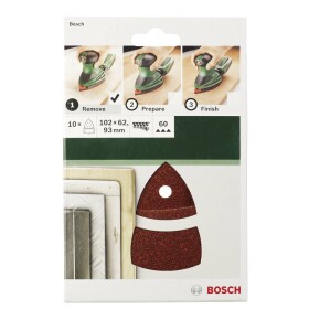 Bosch Accessories 2609256A67 univerzální brusný papír na suchý zip, s otvory Zrnitost 40, 120, 180 (d x š) 102 mm x 62.93 mm 10 ks