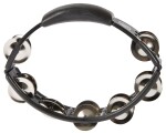 Latin Percussion Cyclops Tambourine Steel Jingles Black Hand Held