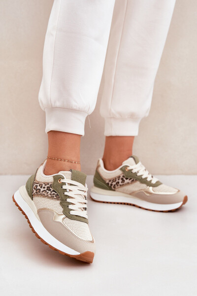 Dámské Sportovní Boty S Panterem Na Platformě Zelené Davinara 39