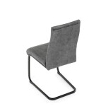 Židle jídelní, šedý samet, černá pohupová podnož