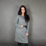 HOSH Pletené šaty ELLIS s páskem Barva: Bílá