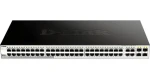 D-Link DGS-1210-52 / Switch / 48x GbE RJ-45 / 4x Combo SFP / L2/L3 Smart+ / fanless