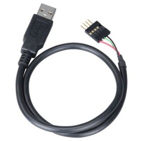 AKASA kabel externí USB na interní USB konektor / ext. USB (A)- interní 4pin na desce / 40cm (EXUSBIE-40)