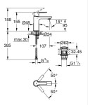 GROHE - Lineare New Umyvadlová baterie s výpustí Push-Open, matná černá 237912431