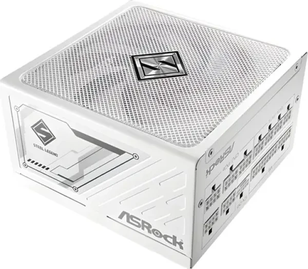 ASRock Steel Legend SL-1000GW bílá / Zdroj / ATX / 1000W / 80 PLUS Gold / Modulární / 135mm ventilátor (90-UXS100-GFEABA)