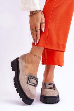 Pohodlné semišové mokasíny béžové Agathe 40