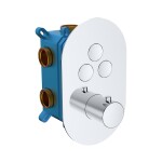 Mereo Sprchová sada s podomítkovou baterií - 3 cestná - oválný kryt CB60157TB4