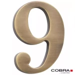 Cislo 3D bronz cesany 9 - 5 cm