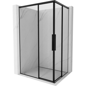 MEXEN/S - Rox Duo sprchový kout posuvný 90 x 85, černá okraj, černá 8C2D-090-085-70-70