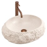 REA - Umyvadlo na desku Mika Warm Beige REA-U7347