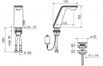 HANSA - Electra Elektronická umyvadlová baterie, Bluetooth, chrom 64912219