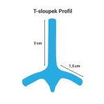 Sada T-sloupky pro elektrický ohradník 167 cm + krytky s izolátorem - 50 ks