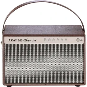 AKAI M5 THUNDER hnědá / Bezdrátový reproduktor / Bluetooth 5.0 / 18W / 2x USB / AUX (4905192533205)