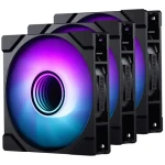 PHANTEKS M25 Gen2 PWM D-RGB 3ks černá / 120mm / Hydraulic Bearing / 35.13 dB @ 2000 RPM / 72.72 CFM / 4-Pin PWM + 3-Pin (PH-F120M25_G2_DBK01_3P)