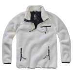 Brandit Svetr Teddyfleece Troyer bílý XXL