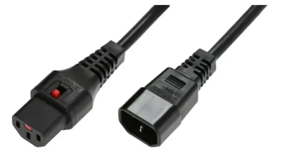 MicroConnect Prodlužovací kabel s IEC zámkem C13 - C14 1.5m černá (PC1003)