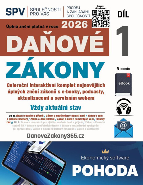 Daňové zákony 2026 (Díl 1.)