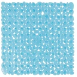 Spirella RIVERSTONE modrá / Protiskluzová podložka do sprchy / PVC / 54 x 54 cm