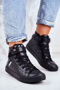 Insulated Leather Sneakers BIG STAR Black Velikost: 39