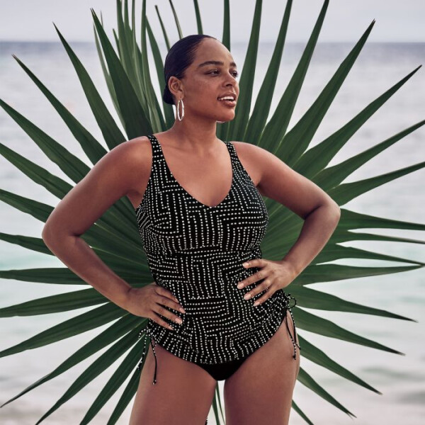 Style Malaika Top tankini - horní díl 8851-1 black - RosaFaia 001 black 38E