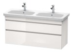 DURAVIT - DuraStyle Umyvadlová skříňka 61x123x45 cm, 2 zásuvky, lesklá bílá DS649802222